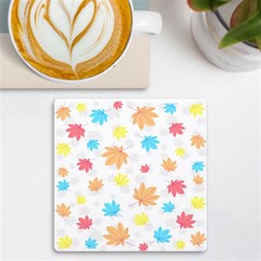 Leaves-141 Uv Print Square Tile Coaster  by nateshop