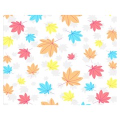 Leaves-141 Premium Plush Fleece Blanket (medium)