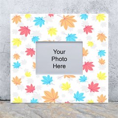 Leaves-141 White Wall Photo Frame 5  X 7 