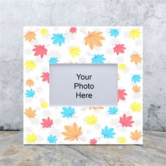 Leaves-141 White Box Photo Frame 4  X 6 