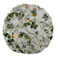 Leaves-142 Large 18  Premium Round Cushions by nateshop