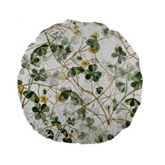 Leaves-142 Standard 15  Premium Flano Round Cushions by nateshop