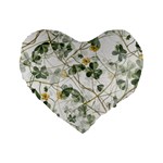 Leaves-142 Standard 16  Premium Flano Heart Shape Cushions Front