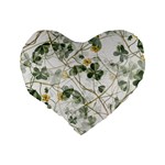 Leaves-142 Standard 16  Premium Flano Heart Shape Cushions Back