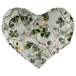 Leaves-142 Large 19  Premium Flano Heart Shape Cushions Front