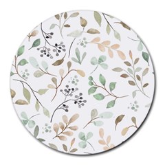 Leaves-147 Round Mousepad by nateshop