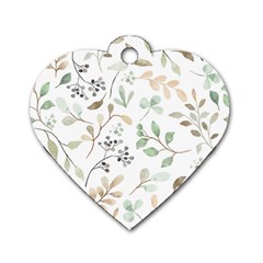 Leaves-147 Dog Tag Heart (one Side)