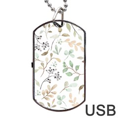 Leaves-147 Dog Tag Usb Flash (one Side) by nateshop