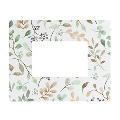 Leaves-147 White Tabletop Photo Frame 4 x6  by nateshop