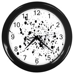 Paint-21 Wall Clock (black) by nateshop