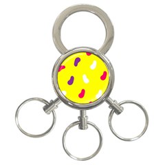 Pattern-yellow - 1 3-ring Key Chain by nateshop