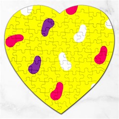 Pattern-yellow - 1 Jigsaw Puzzle (heart) by nateshop