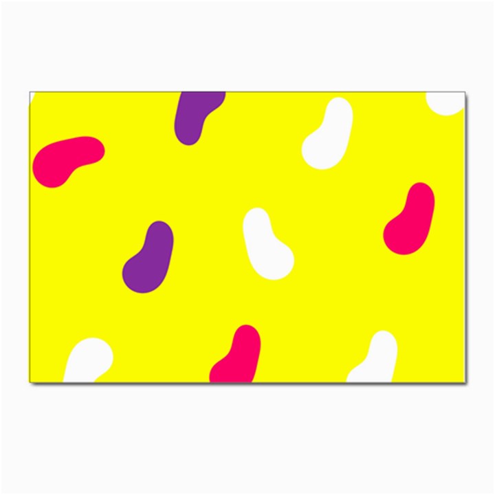 Pattern-yellow - 1 Postcards 5  x 7  (Pkg of 10)