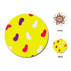 Pattern-yellow - 1 Playing Cards Single Design (round)