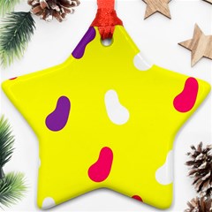 Pattern-yellow - 1 Star Ornament (two Sides) by nateshop