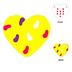 Pattern-yellow - 1 Playing Cards Single Design (heart)