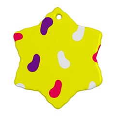 Pattern-yellow - 1 Ornament (snowflake)