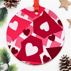 Pink-17 Round Ornament (two Sides) by nateshop