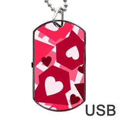 Pink-17 Dog Tag Usb Flash (two Sides) by nateshop