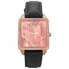 Pink-66 Rose Gold Leather Watch  by nateshop