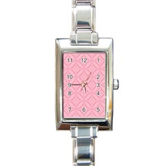 Pink-75 Rectangle Italian Charm Watch by nateshop