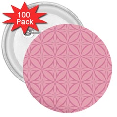 Pink-75 3  Buttons (100 Pack)  by nateshop