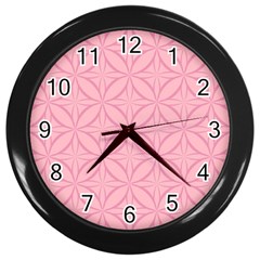 Pink-75 Wall Clock (black) by nateshop