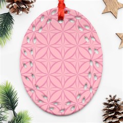 Pink-75 Oval Filigree Ornament (two Sides) by nateshop