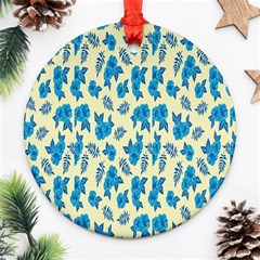 Rose-blue Ornament (Round)