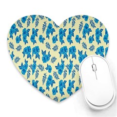 Rose-blue Heart Mousepad by nateshop