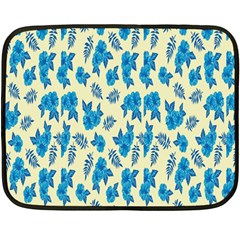 Rose-blue Two Sides Fleece Blanket (Mini)