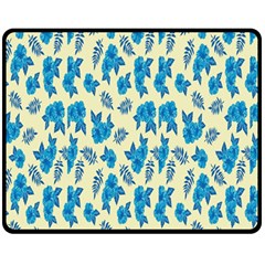 Rose-blue Fleece Blanket (Medium)