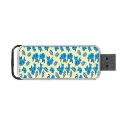 Rose-blue Portable USB Flash (One Side)