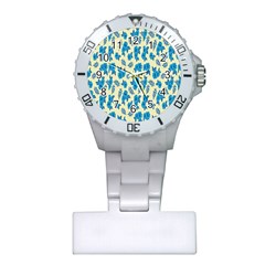 Rose-blue Plastic Nurses Watch by nateshop