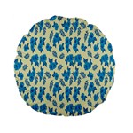 Rose-blue Standard 15  Premium Flano Round Cushions Front