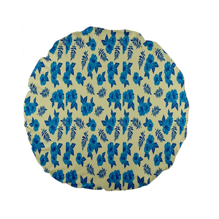 Rose-blue Standard 15  Premium Flano Round Cushions