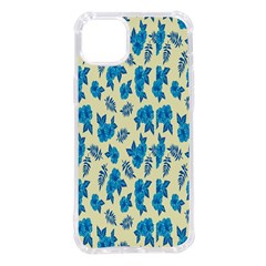 Rose-blue Iphone 14 Plus Tpu Uv Print Case