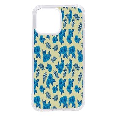 Rose-blue Iphone 14 Pro Max Tpu Uv Print Case by nateshop