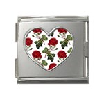 Roses-51 Mega Link Heart Italian Charm (18mm) Front