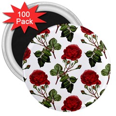 Roses-51 3  Magnets (100 Pack) by nateshop