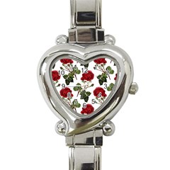 Roses-51 Heart Italian Charm Watch by nateshop