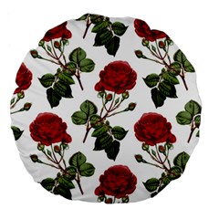 Roses-51 Large 18  Premium Round Cushions by nateshop