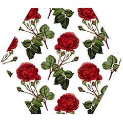 Roses-51 Wooden Puzzle Hexagon by nateshop