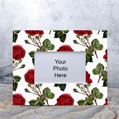 Roses-51 White Tabletop Photo Frame 4 x6  by nateshop