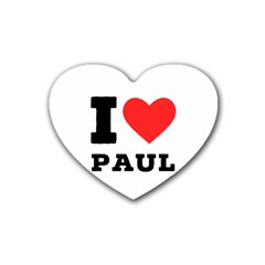 I Love Paul Rubber Coaster (heart) by ilovewhateva