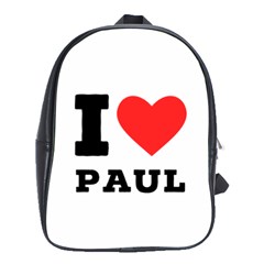 I Love Paul School Bag (large) by ilovewhateva