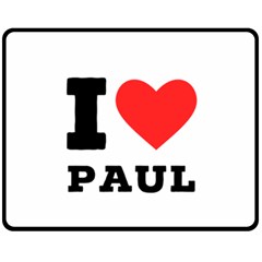 I Love Paul Fleece Blanket (medium) by ilovewhateva