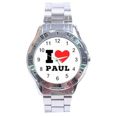 I Love Paul Stainless Steel Analogue Watch by ilovewhateva