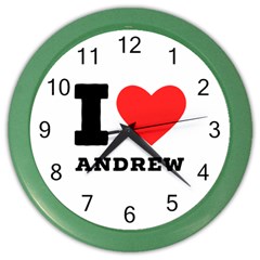 I Love Andrew Color Wall Clock by ilovewhateva