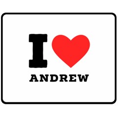 I Love Andrew Fleece Blanket (medium) by ilovewhateva